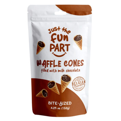 Zoom to enlarge the Just The Fun Part Waffle Mini Cone • Milk Chocolate