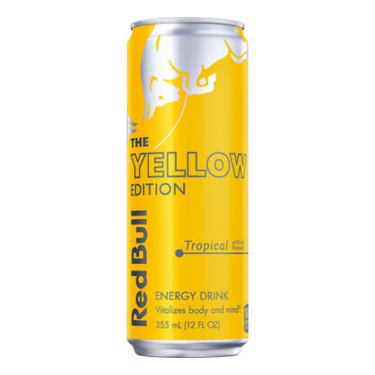 Zoom to enlarge the Red Bull Tropical Fruit Energy Drink – Yellow Can