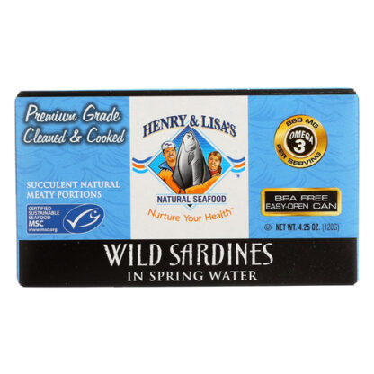 Zoom to enlarge the Henry & Lisa Sardines In Spring Water