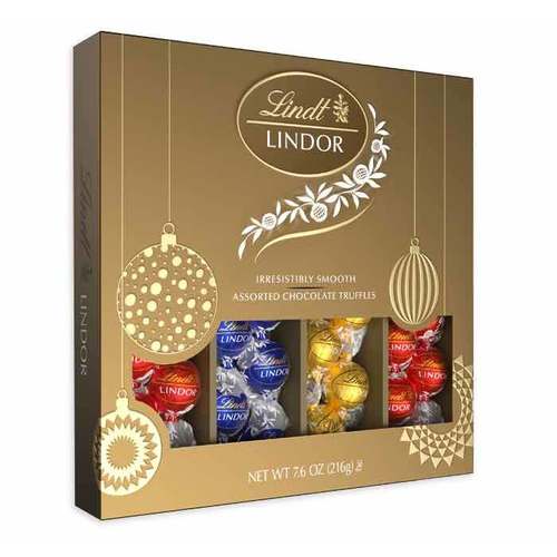 Zoom to enlarge the Holiday • Lindt Lindor Assorted Chocolate Truffles (Gold)