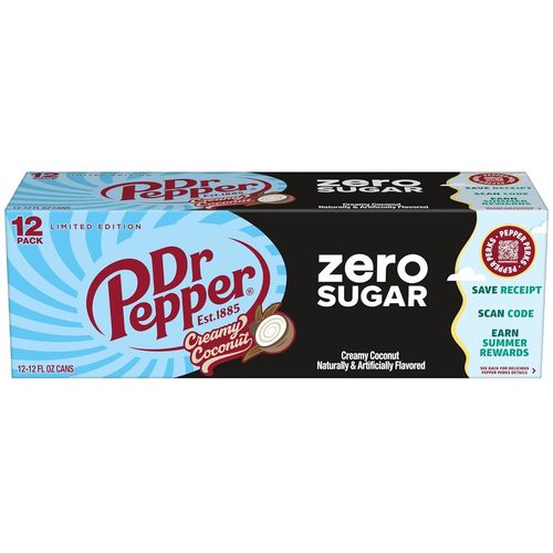 Dr. Pepper • Creamy Coconut Zero Sugar 12 Oz 12 Pack - Spec's Wines 