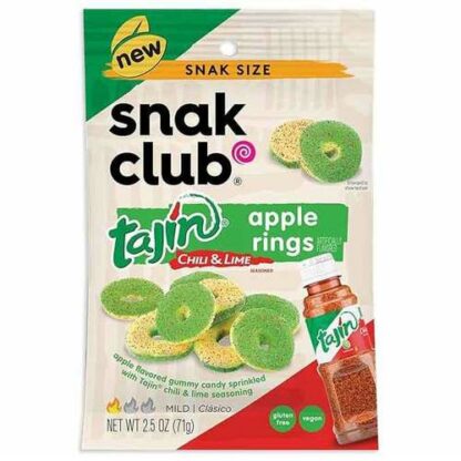 Zoom to enlarge the Snak Club Tajin Chili & Lime Bag • Apple Rings