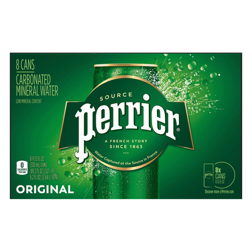 Zoom to enlarge the Perrier Water • Sparkling 330ml Slim Can 8 Pack