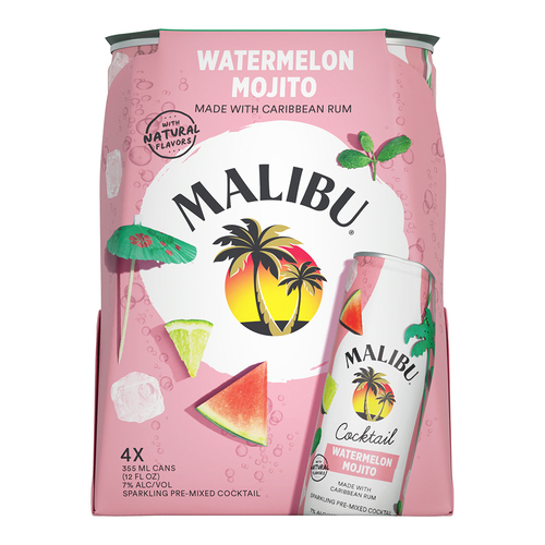 Zoom to enlarge the Malibu Cocktails &bull; Watermelon Mojito 4pk-12oz