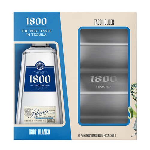 Zoom to enlarge the 1800 Tequila • Silver with Taco Holder