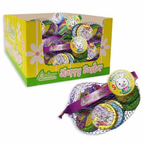 Zoom to enlarge the Holiday &bull; Bunny Munny Chocolate Coins In Mesh Bag
