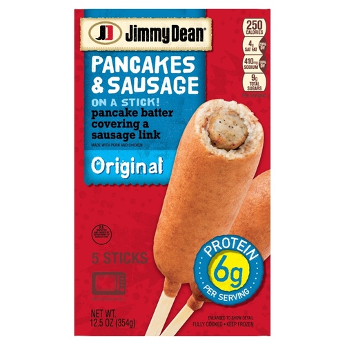 Zoom to enlarge the Jimmy Dean Origianl Frozen Pancakes & Sausage On A Stick