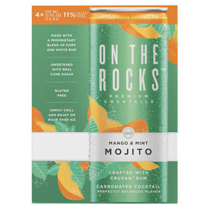 Zoom to enlarge the On The Rocks Cocktails • Mango Mint Mojito 4pk-12oz