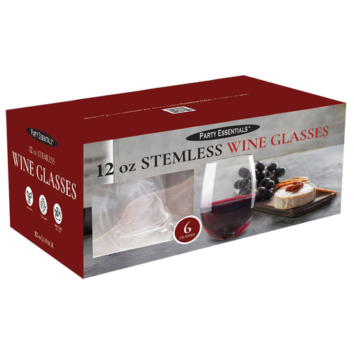 Zoom to enlarge the Party Essentials &bull; Stemless Wine 12oz Clear Plastic