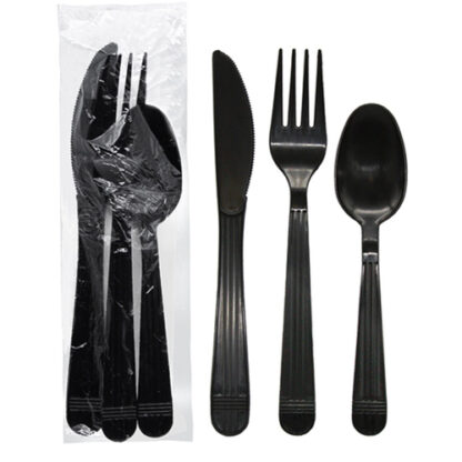 Zoom to enlarge the Party Essentials Heavy Duty Plastic Cutlery  3 Pc Individually Wrapped