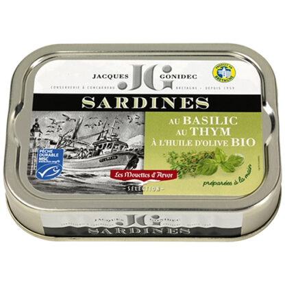 Zoom to enlarge the Gonidec French Sardines • Basil & Thyme Evoo