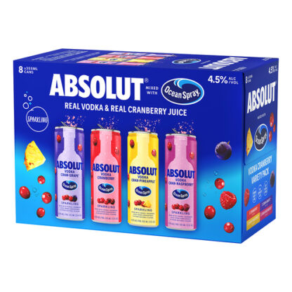 Zoom to enlarge the Absolut + Ocean Spray Cocktails Variety Pack 8pk