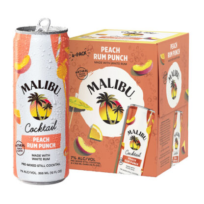 Zoom to enlarge the Malibu Cocktails • Peach Rum Punch 4pk-12oz