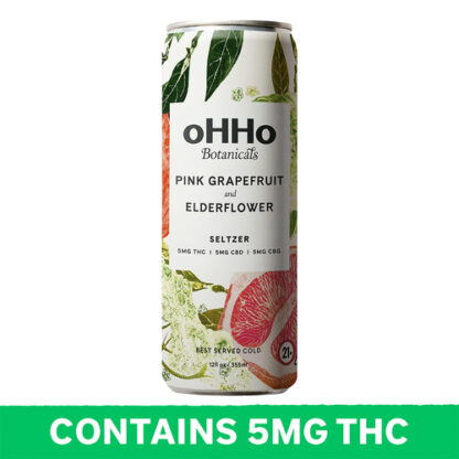 Zoom to enlarge the Ohho Pink Grapefruit Elderflower Infused Seltzer 5mg Delta 9