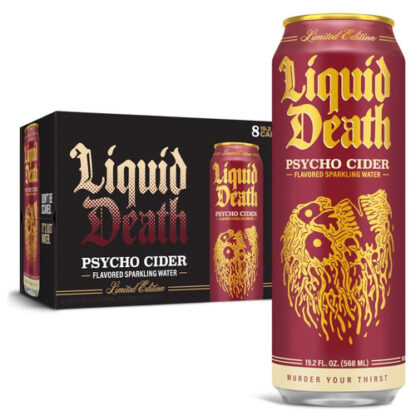 Zoom to enlarge the Liquid Death Water • Psycho Cider 19.2oz Sparkling