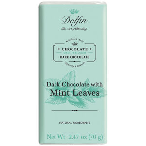 Dolfin Chocolate Bar &bull; Dark with  Mint Leaves