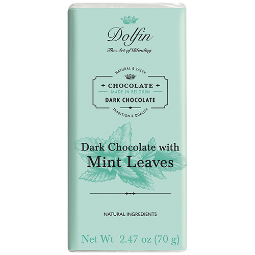 Zoom to enlarge the Dolfin Chocolate Bar &bull; Dark with  Mint Leaves