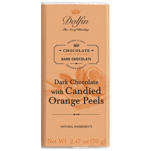 Dolfin Chocolate Bar &bull; Dark with  Orange Peel