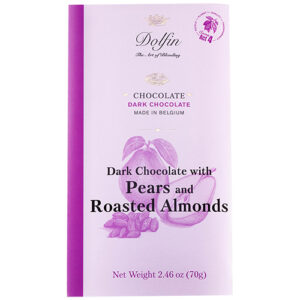 Dolfin Chocolate Bar &bull; Dark with  Pear & Roasted Almond