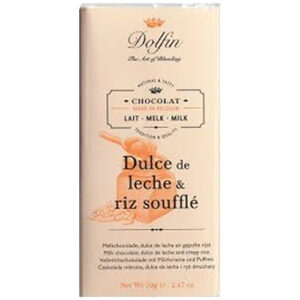 Dolfin Chocolate Bar &bull; Milk with  Dulce De Leche & Rice