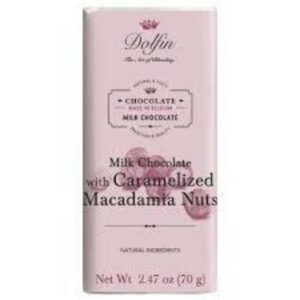 Dolfin Chocolate Bar &bull; Milk with  Caramalized Macadamia Nuts