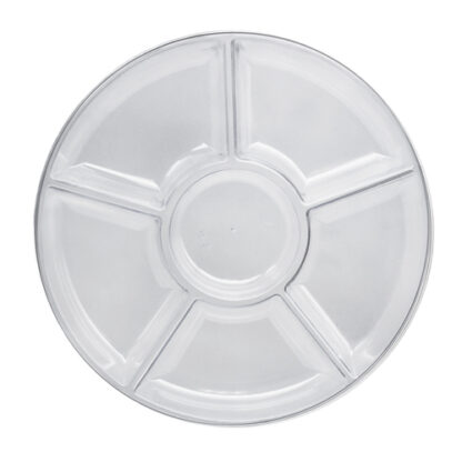 Zoom to enlarge the Party Essentials Clear Round 6 Sectional Snack Tray