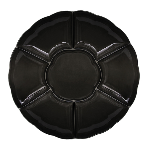 Zoom to enlarge the Party Essentials • Tray 7 Sections Black Round