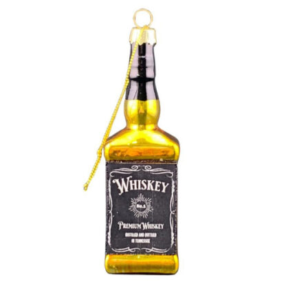 Zoom to enlarge the Holiday Hand-blown Glass Ornament • Tennessee Whiskey Bottle