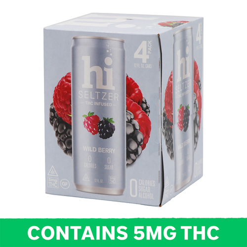 Zoom to enlarge the Hi Wild Berry 5mg Delta 9 Seltzer &bull; 4pk Can