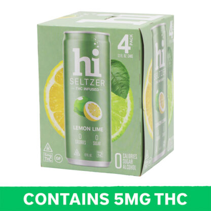 Zoom to enlarge the Hi Lemon Lime 5mg Delta 9 Seltzer • 4pk Can