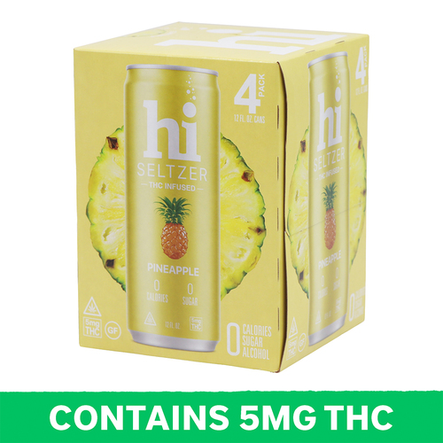 Zoom to enlarge the Hi Pineapple 5mg Delta 9 Seltzer &bull; 4pk Can