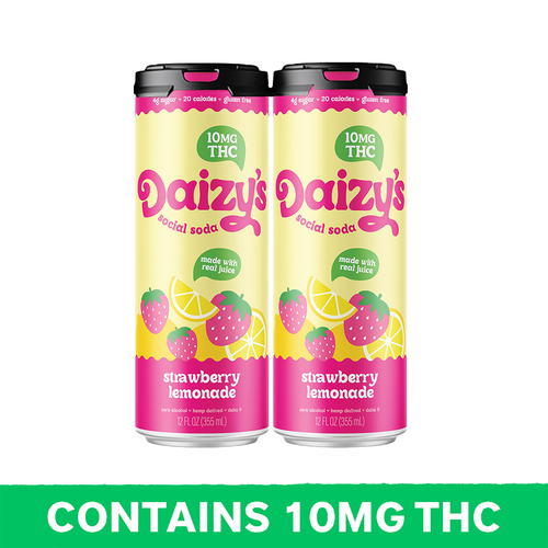 Zoom to enlarge the Daizy’s Social Soda Strawberry Lemonade 10mg Delta 9