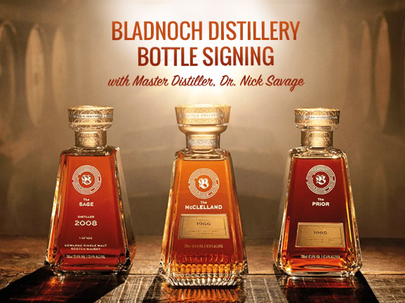 Bladnoch Scotch Bottle Signing with Dr. Nick Savage