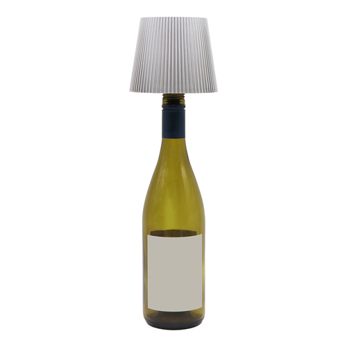 Led Bottle Top Lamp Rechargeable • Silver