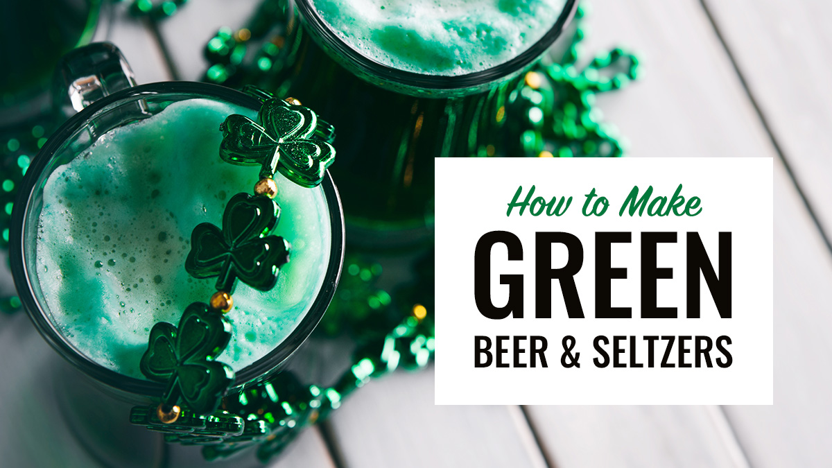 how to make green beer and green seltzers