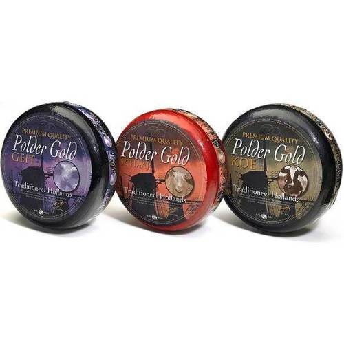 Zoom to enlarge the Goat Gouda Polder Gold 1yr Black Wax