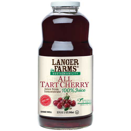 Langers Farms All Black Cherry 100% Juice Glass