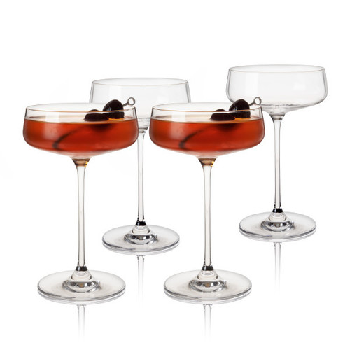 Viski Julien Crystal Coupe Stems  5 oz