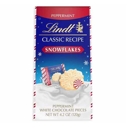 Holiday • Lindt Classic Bag • White Peppermint Snowflake