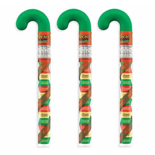 Zoom to enlarge the Holiday &bull; Reeses Peanut Butter Cup Miniatures Cane