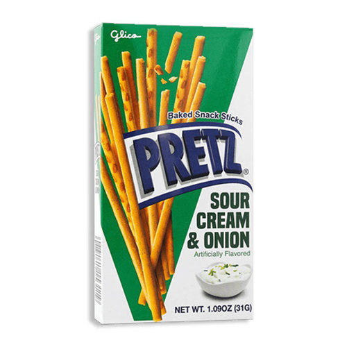Zoom to enlarge the Glico Pretz Sour Cream & Onion Baked Snack Sticks