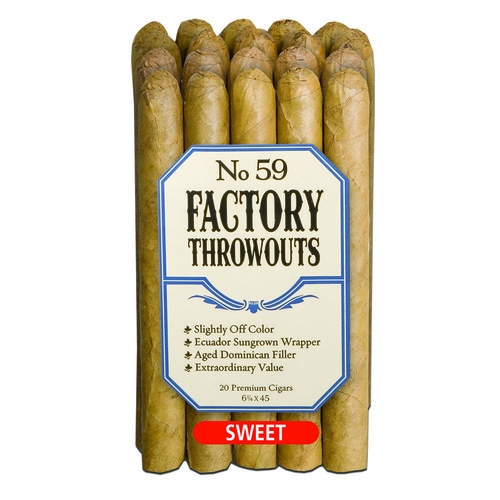 Cigar J.c. Newman Factory Throwouts No.59 Sweet Box Of Twenty