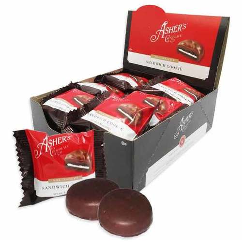 Zoom to enlarge the Ashers Chocolate Wrapped Sandwich Cookie – Milk
