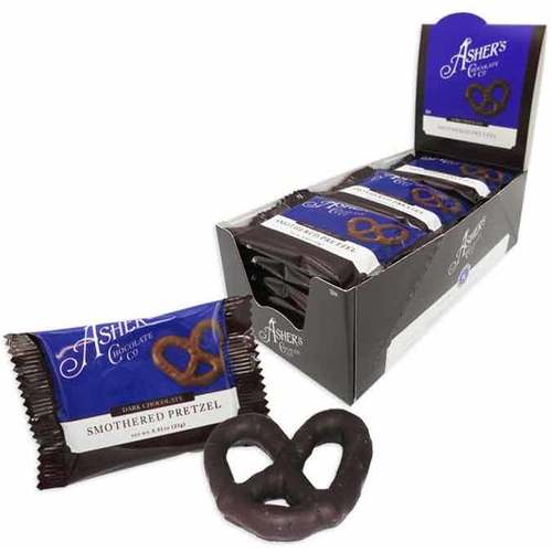 Zoom to enlarge the Ashers Chocolate Wrapped Pretzel – Dark