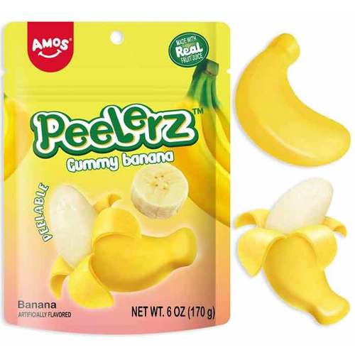 Amos Peelerz Banana Gummy Candy