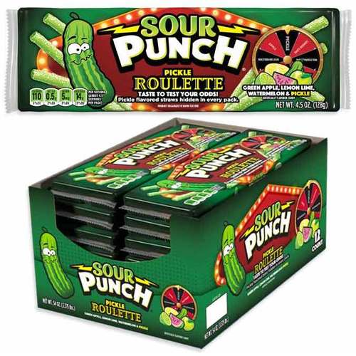 Zoom to enlarge the Sour Patch Pickle Roulette Candy Straws
