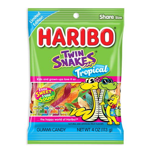 Haribo Twin Snakes Tropical Gummi Candy