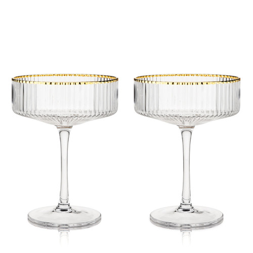 Zoom to enlarge the Viski Drinkware • Meridian Coupe Crystal Stems