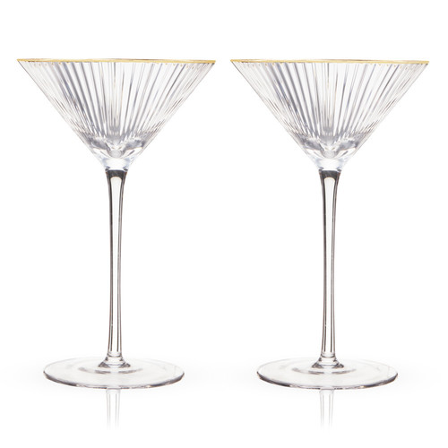 Viski Drinkware • Meridian Martini Crystal Stems