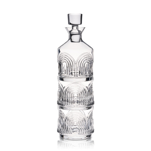 Viski Beau Crystal Stacking Decanter & Glasses Set